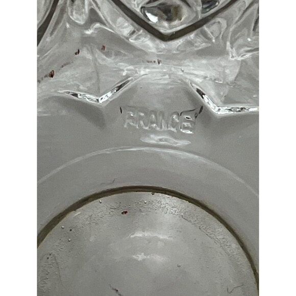 Vintage Pressed Glass Pedestal Compote Bowl – Made in France – Pineapple Diamond - Picture 5 of 5